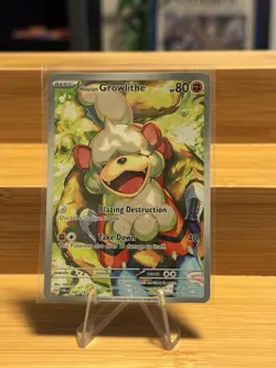 Hisuian Growlithe 181/167 Pokemon Twilight Masquerade Illustration Rare Full Art - Image 1