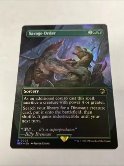 B6 Savage Order (Borderless) Universes Beyond: Jurassic World Collection Foil - Image 1