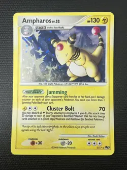 Ampharos 1/17 POP Series 7 Promo Holo Rare Pokemon Card - LP+ - Image 1