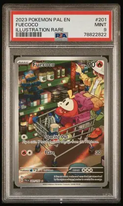 2023 Pokemon Paldea Evolved FUECOCO #201 Illustration Rare PSA MINT 9 - Image 1