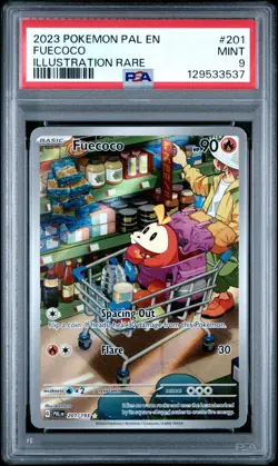 2023 Pokemon Paldea Evolved Fuecoco Illustration Rare #201 PSA 9 MINT - Image 1