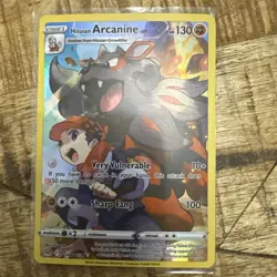 Pokemon TCG Hisuian Arcanine TG08/TG30 Lost Origin Trainer Gallery Foil Card NM - Image 1