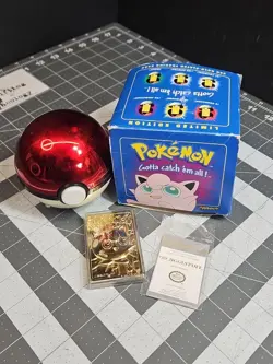 Jigglypuff Pokemon 23K Gold Plated Trading Card Burger King 1999 With COA GUC - Image 1