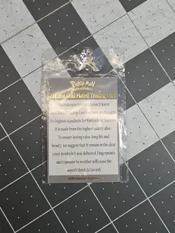 Jigglypuff Pokemon 23K Gold Plated Trading Card Burger King 1999 With COA GUC - Image 4