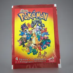 Vintage & Regional Pokemon Sticker & Card Booster Pack Lot - Sealed (5) - Image 1