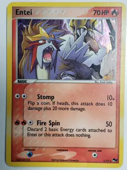 PROMO HOLO Entei 1/17 PL - POP SERIES 2 Pokemon Card - $2 Combined Shipping - Image 1