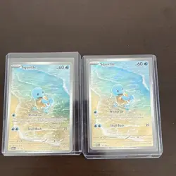 Pokemon TCG Squirtle 170/165 Scarlet & Violet 151 Illustration Rare Holo Card X2 - Image 1