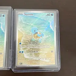 Pokemon TCG Squirtle 170/165 Scarlet & Violet 151 Illustration Rare Holo Card X2 - Image 2
