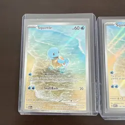 Pokemon TCG Squirtle 170/165 Scarlet & Violet 151 Illustration Rare Holo Card X2 - Image 3