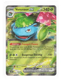 Pokemon - Venusaur ex 001/142 - Stellar Crown Double Rare Card - Image 1