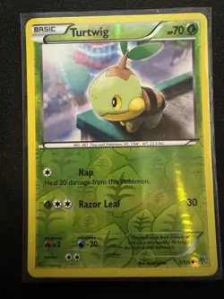 Turtwig Plasma Storm Reverse Holo Card 1/135 Near Mint Pokemon TCG - Image 1