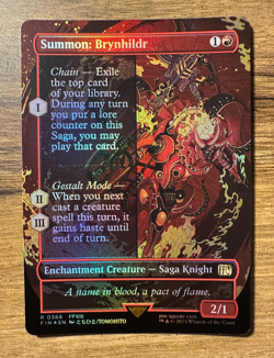Magic MTG Final Fantasy Summon: Brynhildr #366 *FOIL* Borderless Rare - Image 1