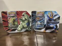 Pokemon TCG: V Strikers Tin Set (Tyranitar V and Empoleon V) - Factory Sealed - Image 1