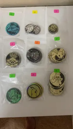 Pokemon Coin Lot of 367 Official Pokemon TCG Coins Jumbo & Small, Near Mint - Image 2