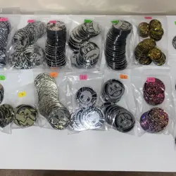 Pokemon Coin Lot of 367 Official Pokemon TCG Coins Jumbo & Small, Near Mint - Image 3