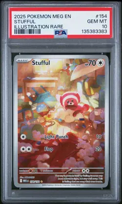 2025 POKEMON MEG EN-MEGA EVOLUTION ILLUSTRATION RARE #154 STUFFUL PSA 10 - Image 1