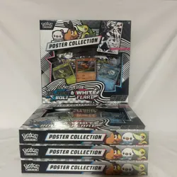 (4) Pokemon Black Bolt & White Flare Poster Collection Sealed Boxes S&V TCG - Image 2