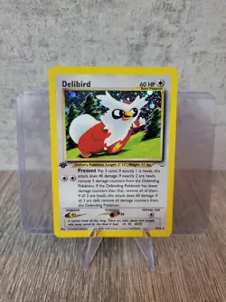 Delibird 1st Edition 5/64 Neo Revelation Holo Pokemon Card WOTC NM - MINT - Image 1
