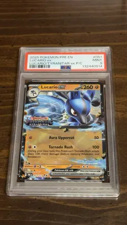 Pokemon TCG Lucario EX Prismatic Evolutions 051/131 Stamp Cosmos Promo PSA 9!! - Image 1
