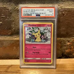 PSA 9 Mimikyu Holo #SM163 2019 Pokemon Sun & Moon Black Star Promo - Image 1