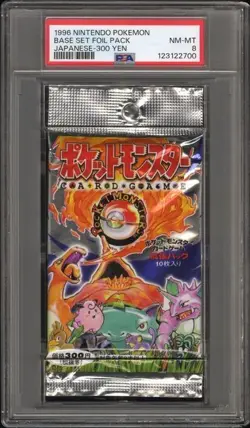 1996 Nintendo Pokemon | 300 Yen Japanese Base Set Foil Pack | PSA 8 Near Mint - Image 1