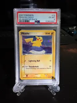 PSA 6 2007 Pokemon Pikachu - Holo P5- Inverted Back #12 - Image 1