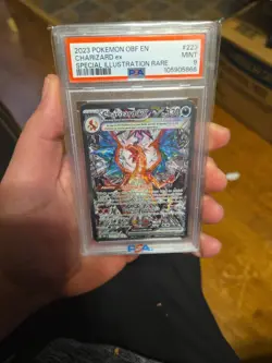 Pokemon TCG Scarlet & Violet Obsidian Flames Charizard EX 223/197 PSA 9 - Image 1