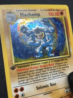 Pokemon TCG Machamp 8/102 Holo 1999 1st Edition Base Set Unlimited - Image 5
