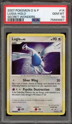 Pokemon Lugia Secret Wonders Holo Rare #14 PSA 10 Gem Mint - Image 1