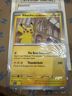 Pokemon National History Museum Pikachu At The Museum Jumbo Promo IN HAND - Image 5