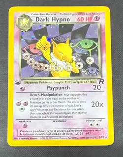 POKEMON DARK HYPNO 9/82 1ST EDITION HOLO TEAM ROCKET NM NO PLAY PACK FRESH - Image 1