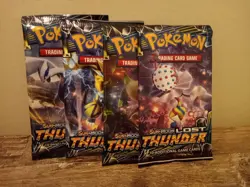 Pokemon 4x S&M Lost Thunder Booster Packs Factory Sealed - All 4 Art Sets! - Image 1