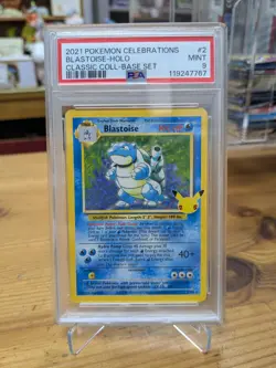 Pokemon TCG Blastoise Celebrations 25th Anniversary Edition PSA 9 MINT - Image 1