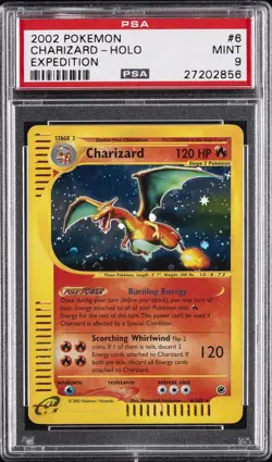 2002 POKEMON EXPEDITION #6 CHARIZARD-HOLO PSA 9 - Image 1