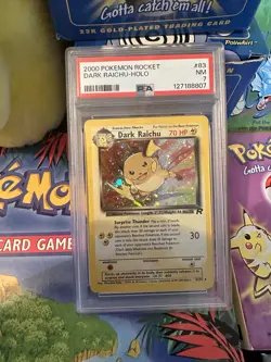 Dark Raichu PSA 7 Near Mint 83/82 2000 Rocket - Image 1