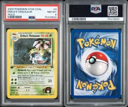 PSA 8 1ST EDITION ERIKA'S VENUSAUR #4 2000 POKEMON GYM CHALLENGE HOLO-1ST ED - Image 3