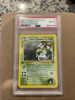 Pokemon Erika's Venusaur Holo Gym Challenge 1st Edition PSA 8 NM-MT NEW CERT! - Image 1