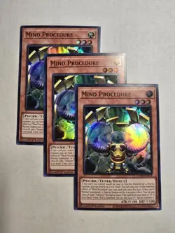 Yugioh! 3x Mind Procedure DUAD-EN015 Super Rare 1st Ed NM - Image 1