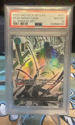 ONE PIECE PSA 10 Dead Man’s Game Alternate Art OP12-037 🔥🔥 - Image 1
