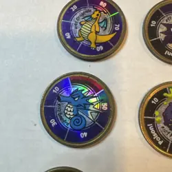Vintage Pokemon Battle Coins 1999 Lot of 6 Metal Pogs Nintendo & Hasbro Lot 8 - Image 5