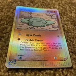 Geodude 55/97 Reverse Holo EX Dragon Pokemon Card Vintage 2003 - Image 3