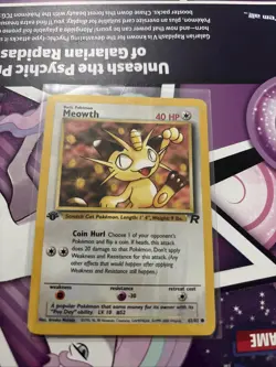Meowth 1st Edition 62/82 Team Rocket 2000 Pokemon TCG Card - Image 1