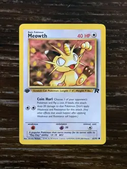 Meowth 62/82 - 1st Edition - Team Rocket - Pokemon Card - Image 1