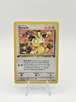 Pokemon Card: Meowth 62/82 1st Edition Team Rocket Set NM - Image 1