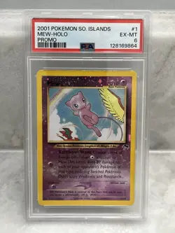 Pokemon 2001 Mew Holo Southern Islands Promo 1/18 PSA 6 - Image 1
