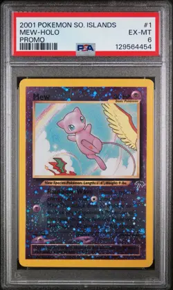Pokemon 2001 Mew Holo Southern Islands Promo 1/18 PSA 6 SWIRL 🌀 - Image 1