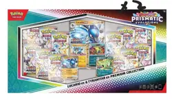 2 x Pokemon Prismatic Evolutions Lucario EX and Tyranitar EX Premium Collection - Image 1