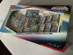 2x Pokemon Prismatic Evolutions Lucario EX and Tyranitar EX Premium Collection - Image 1