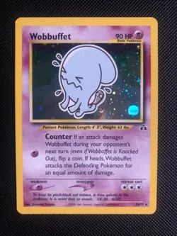 Wobbuffet 16/75 Neo Discovery Set Pokemon Trading Card TCG Rare Holo 2001 LP - Image 1