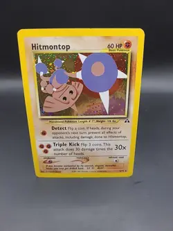 Pokemon TCG Hitmontop Neo Discovery Holo Card 3/75 MP - Image 1